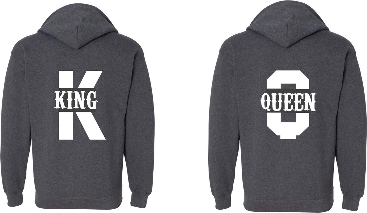 Set hoodies koppel king en queen | Set truien king en queen | Couple goals set truien | Matching sets hoodies koppels | Leuk cadeau voor je grote liefde | Te bestellen in de maten s, m, l, xl en xxl | Koppel cadeau